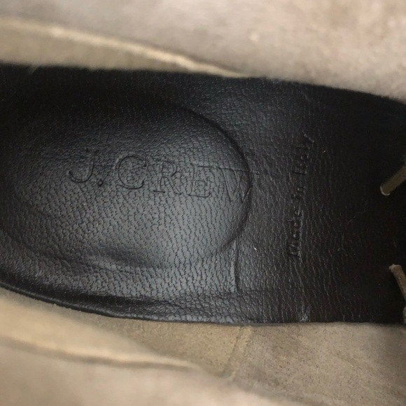 J Crew Lace Up Leather Wedge Booties Size 10 - Picture 9 of 9